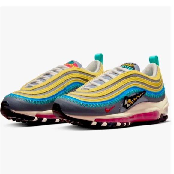 NIKE AIR MAX 97 SE AIR SPRUNG SNEAKERS Iron Grey Size 7 Pre-Owned Colorful - Picture 6 of 16